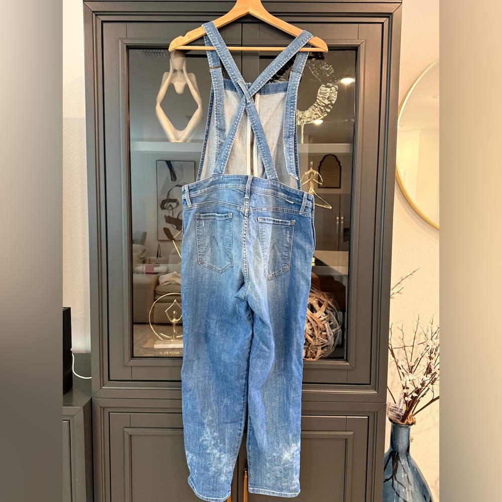 MOTHER Blue Denim Overalls Jumpsuit